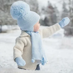 Sätila of Sweden Gloves & Mittens|Gloves & Mittens*Blue Twiddle Knitted Baby Mittens