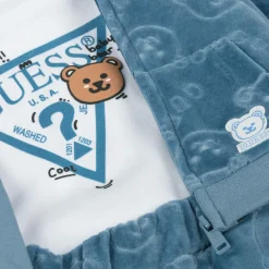 Guess Outfit Sets|Outfit Sets*Blue Velour Baby Tracksuit Set