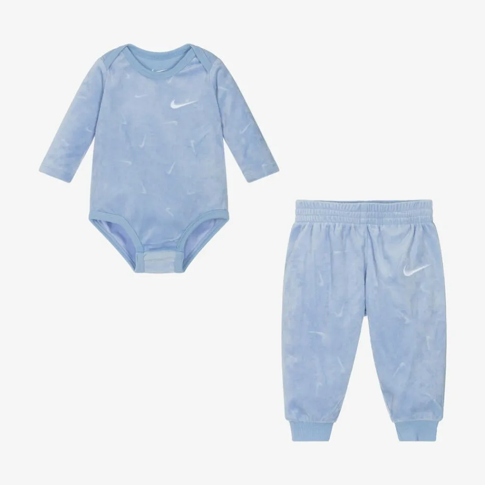 Nike Outfit Sets|Outfit Sets*Blue Velour Baby Trouser Set