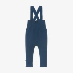 The Bonniemob Trousers|Trousers*Blue Wool & Organic Cotton Knit Dungarees