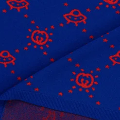 Gucci Gifts*Blue Wool Knitted Interlocking G Blanket (85cm)