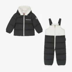 Moncler Enfant Snowwear*Blue Xola Down Padded Puffer Snowsuit