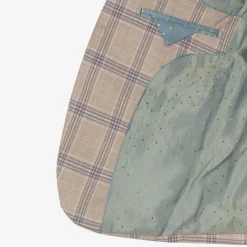 Romano Suits*Boys Beige & Blue Check Suit