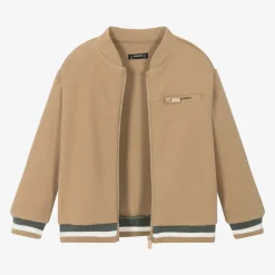 Mayoral Coats & Jackets*Boys Beige Bomber Jacket
