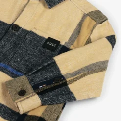 BOSS Tops*Boys Beige Check Cotton Overshirt