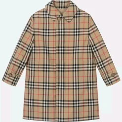 Burberry Coats & Jackets*Boys Beige Check Reversible Car Coat