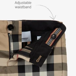 Burberry Shorts*Boys Beige Check Shorts