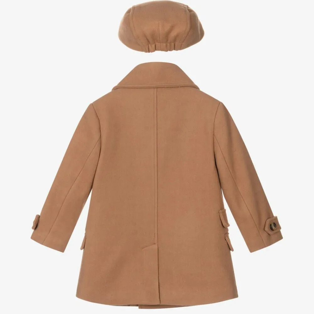 Beau KiD Coats & Jackets*Boys Beige Coat & Hat Set