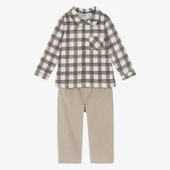Babidu Outfit Sets*Boys Beige Corduroy Trouser Set