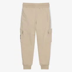 AIGNER Trousers*Boys Beige Cotton Cargo Joggers