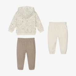Mayoral Tracksuits|Tracksuits*Boys Beige Cotton Dog Print Tracksuit Set