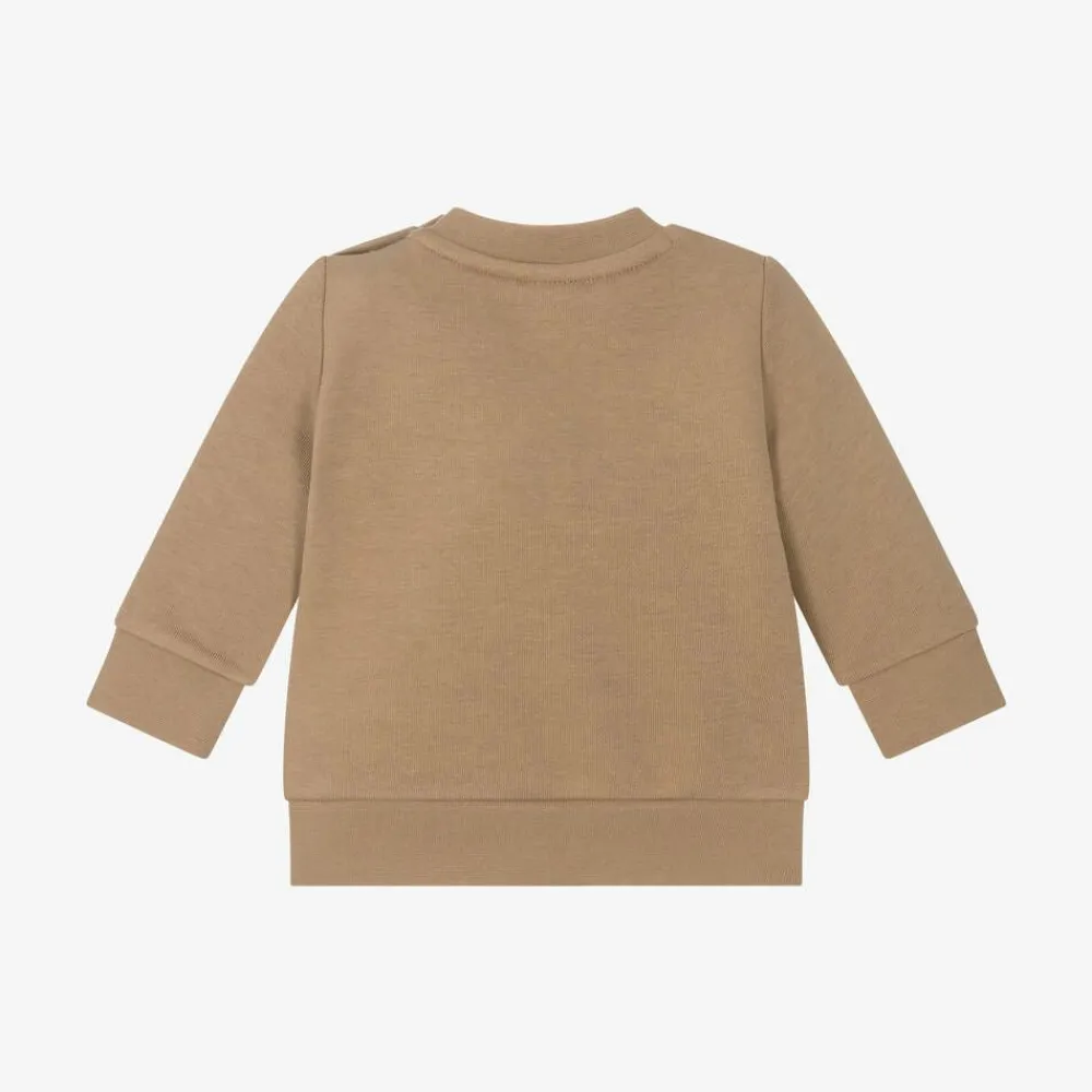 BOSS Tops*Boys Beige Cotton Sweatshirt