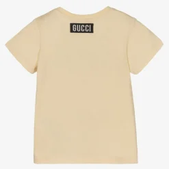 Gucci Tops*Boys Beige Cotton T-Shirt