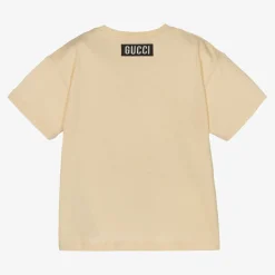 Gucci Tops*Boys Beige Cotton T-Shirt