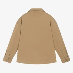 Tommy Hilfiger Tops*Boys Beige Cotton Utility Overshirt