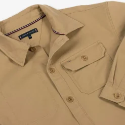 Tommy Hilfiger Tops*Boys Beige Cotton Utility Overshirt
