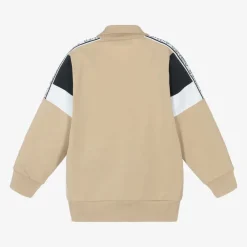 AIGNER Tops*Boys Beige Cotton Zip-Up Top