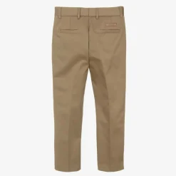 Versace Trousers*Boys Beige Gabardine Trousers