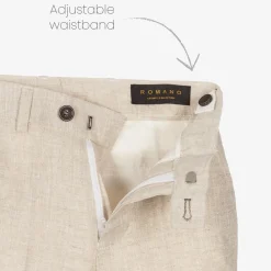 Romano Suits*Boys Beige Linen & Cotton Suit