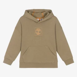 Timberland Tops*Boys Beige Organic Cotton Hoodie