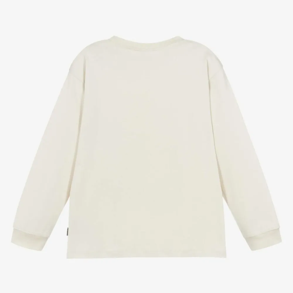 Molo Tops*Boys Beige Organic Cotton UFO Top