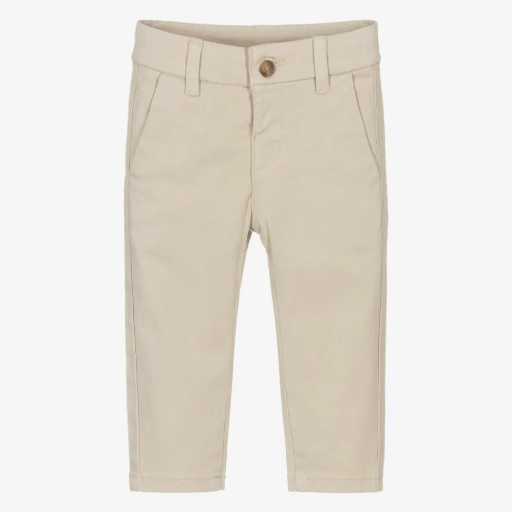 Mayoral Trousers*Boys Beige Slim Fit Chino Trousers