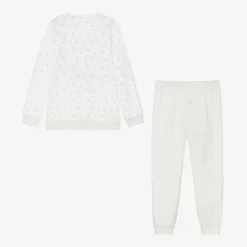 Babidu Nightwear*Boys Beige Striped Cotton Pyjamas