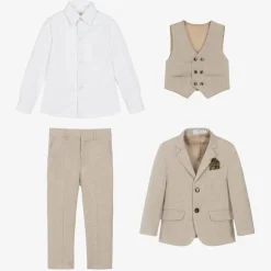 Beau KiD Suits*Boys Beige Trouser Suit