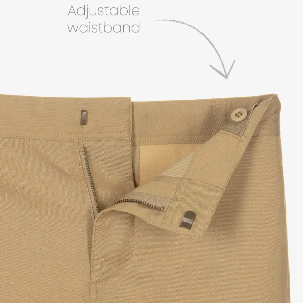 Burberry Shorts*Boys Beige Twill Shorts