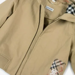Burberry Coats & Jackets*Boys Beige Twill Zip-Up Jacket Sand