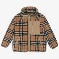 Burberry Coats & Jackets*Boys Beige Vintage Check Fleece Jacket