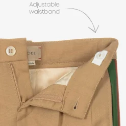 Gucci Trousers*Boys Beige Wool Trousers