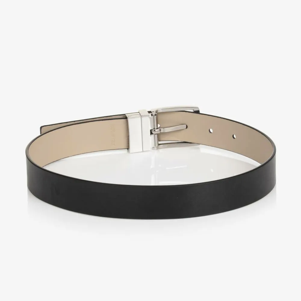 Emporio Armani Clothing Accessories*Boys Black & Beige Reversible Belt