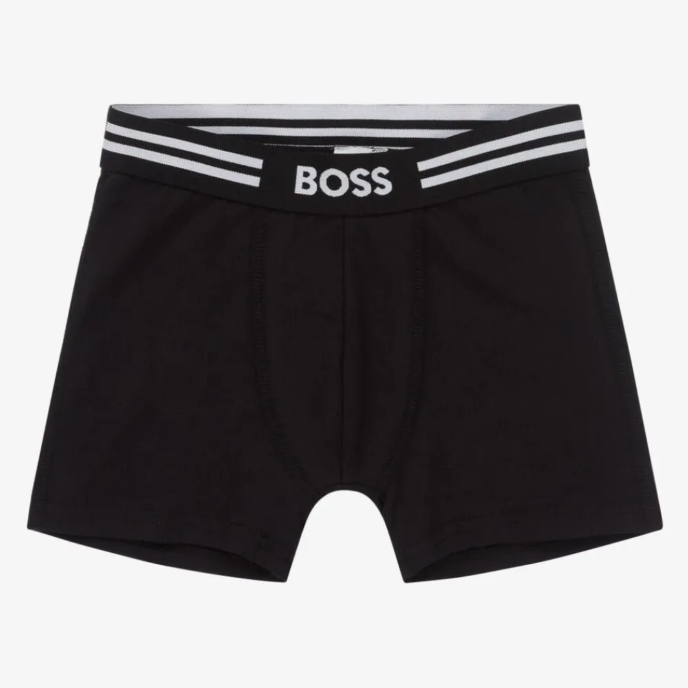 BOSS Underwear*Boys Black & Grey Boxer Shorts (2 Pack)