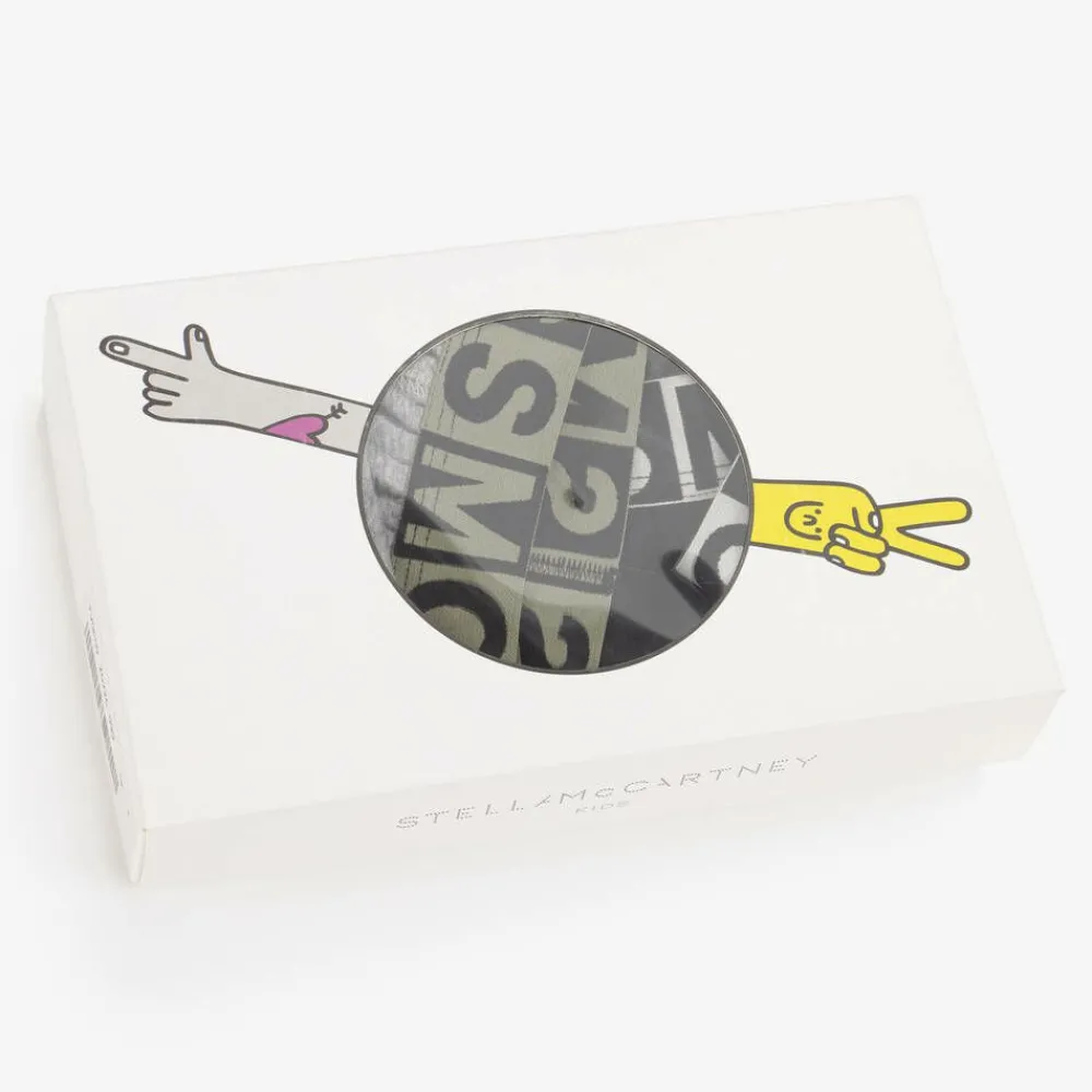 Stella McCartney Kids Underwear*Boys Black & Grey Boxer Shorts (2 Pack)