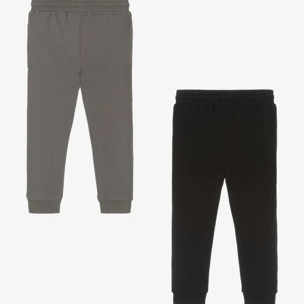 Childrensalon Essentials Trousers*Boys Black & Grey Organic Joggers (2 Pack)