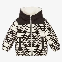 Moncler Enfant Coats & Jackets|Coats & Jackets*Boys Black & Ivory Down Jacket