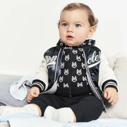 Moncler Enfant Tracksuits|Tracksuits*Boys Black & White Cotton Logo Tracksuit