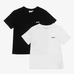 BOSS Tops*Boys Black & White T-Shirts (2 Pack)