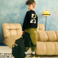 Off-White Bags*Boys Black Bookish Logo Backpack (38cm)