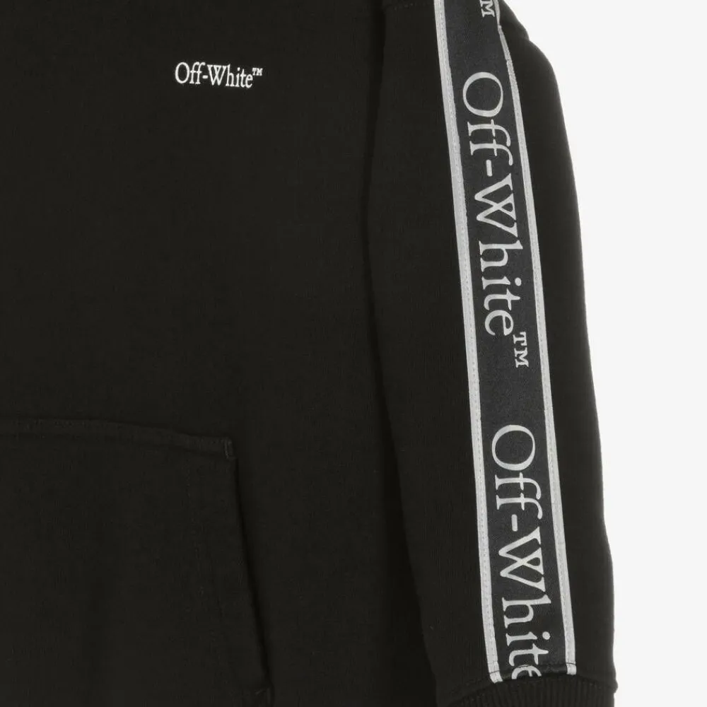 Off-White Tops*Boys Black Bookish Logo Hoodie