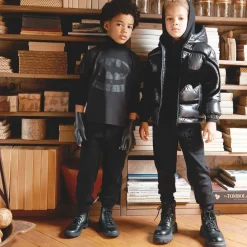 Moncler Enfant Tops*Boys Black Cotton Batman Hoodie