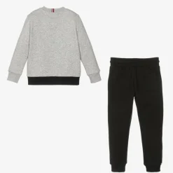 Tommy Hilfiger Tracksuits*Boys Black Cotton Colourblock Tracksuit