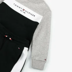 Tommy Hilfiger Tracksuits*Boys Black Cotton Colourblock Tracksuit