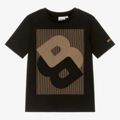 BOSS Tops*Boys Black Cotton Double B T-Shirt