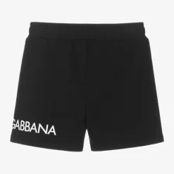 Dolce amp; Gabbana Shorts*Boys Black Cotton Jersey Shorts