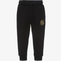 BOSS Trousers*Boys Black Cotton Joggers