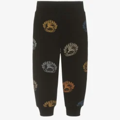 Burberry Trousers*Boys Black Cotton Logo Joggers