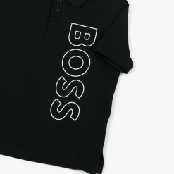 BOSS Tops*Boys Black Cotton Polo Shirt