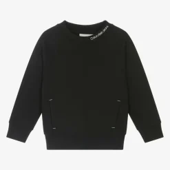 Calvin Klein Tops*Boys Black Cotton Sweatshirt